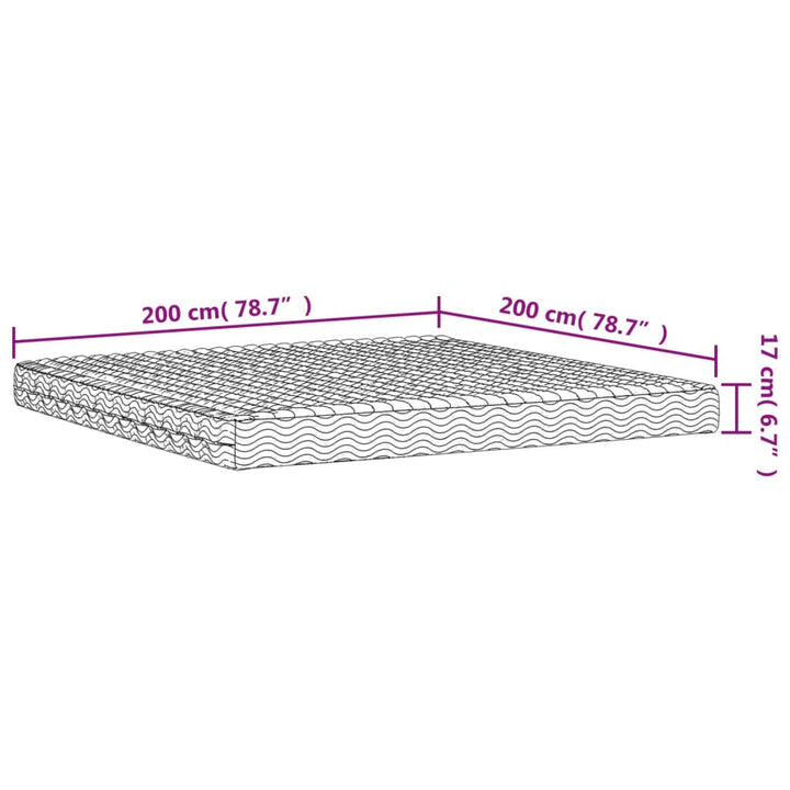 skummadras 200x200 cm hårdhed H2 H3 hvid
