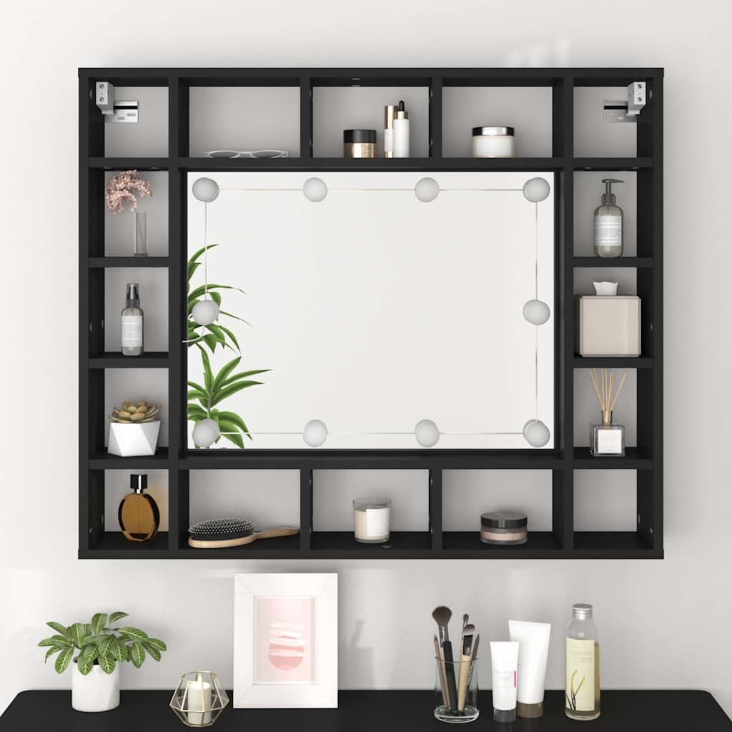 LED-spejlskab 91x15x76,5 cm