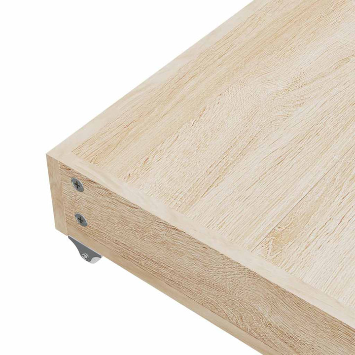 sengeskuffer 2 stk. konstrueret træ og velour lyserød