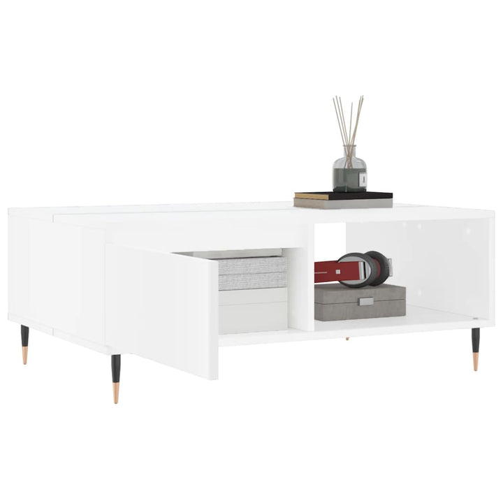 sofabord 90x60x35 cm konstrueret træ hvid