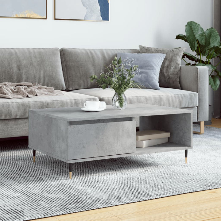 sofabord 90x60x35 cm konstrueret træ betongrå