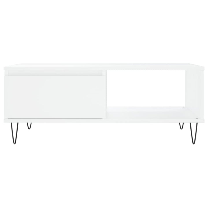 sofabord 90x60x35 cm konstrueret træ hvid