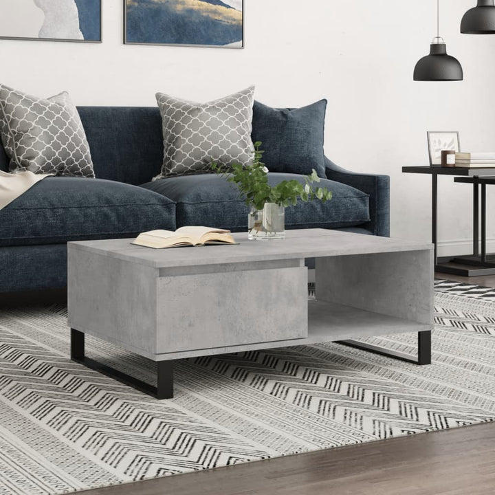 sofabord 90x60x35 cm konstrueret træ betongrå