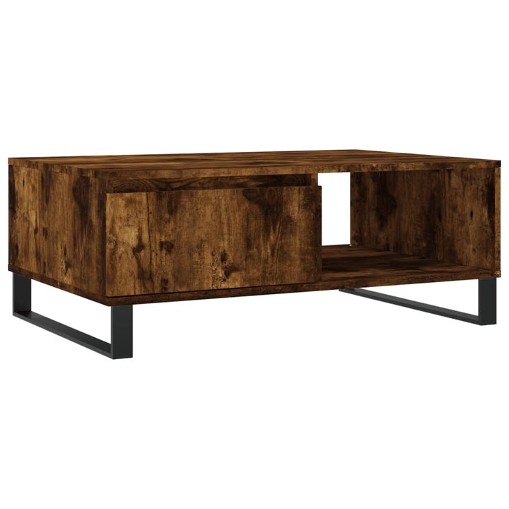 sofabord 90x60x35 cm konstrueret træ røget egetræsfarve