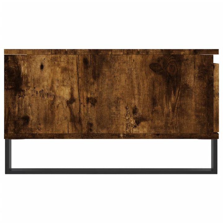 sofabord 90x60x35 cm konstrueret træ røget egetræsfarve