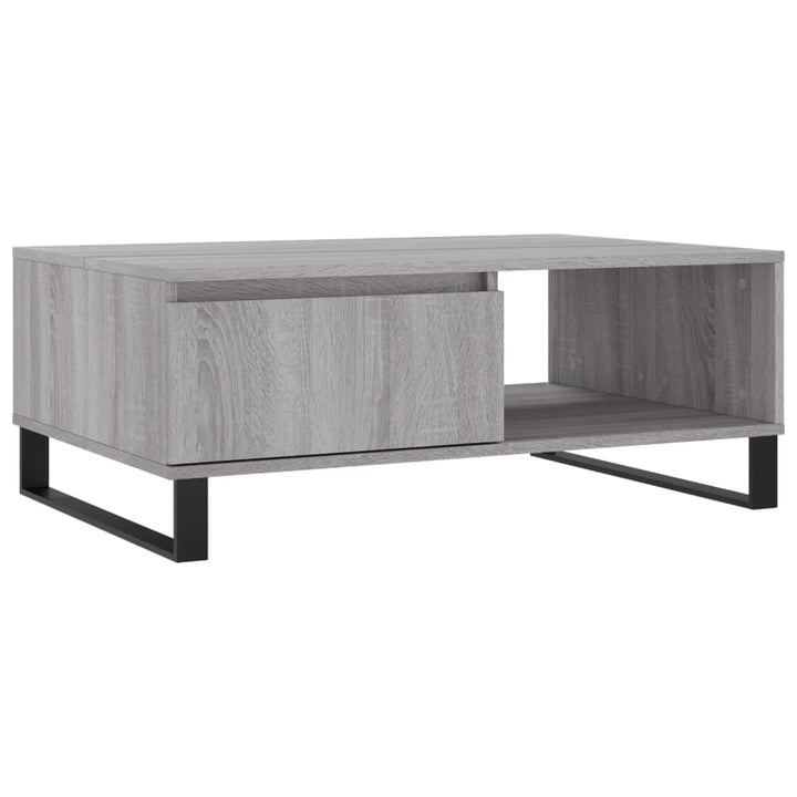 sofabord 90x60x35 cm konstrueret træ grå sonoma-eg