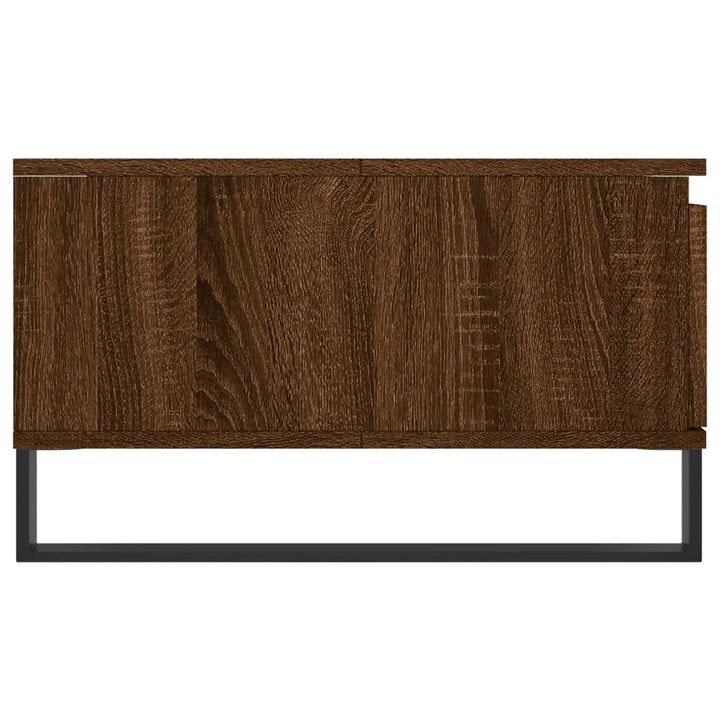 sofabord 90x60x35 cm konstrueret træ brun egetræsfarve
