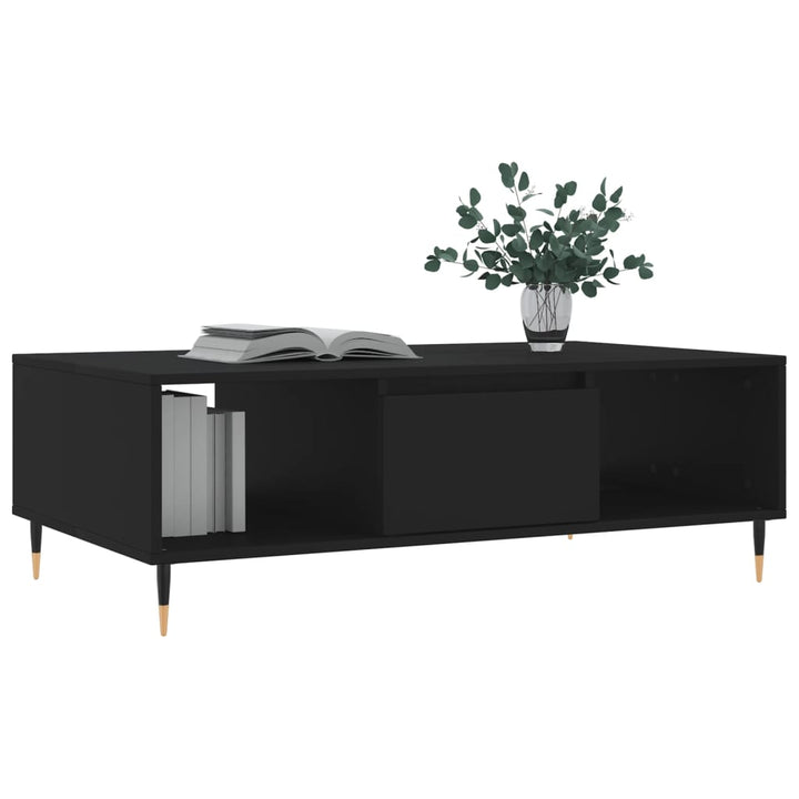 sofabord 104x60x35 cm konstrueret træ sort