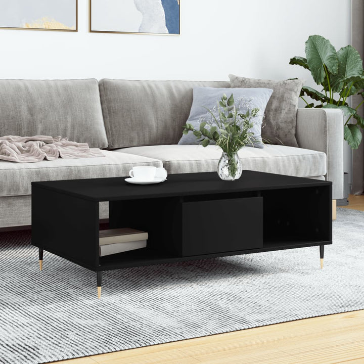 sofabord 104x60x35 cm konstrueret træ sort