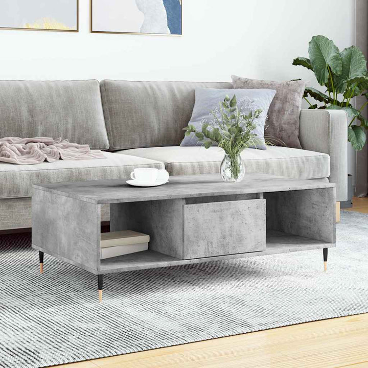 sofabord 104x60x35 cm konstrueret træ betongrå