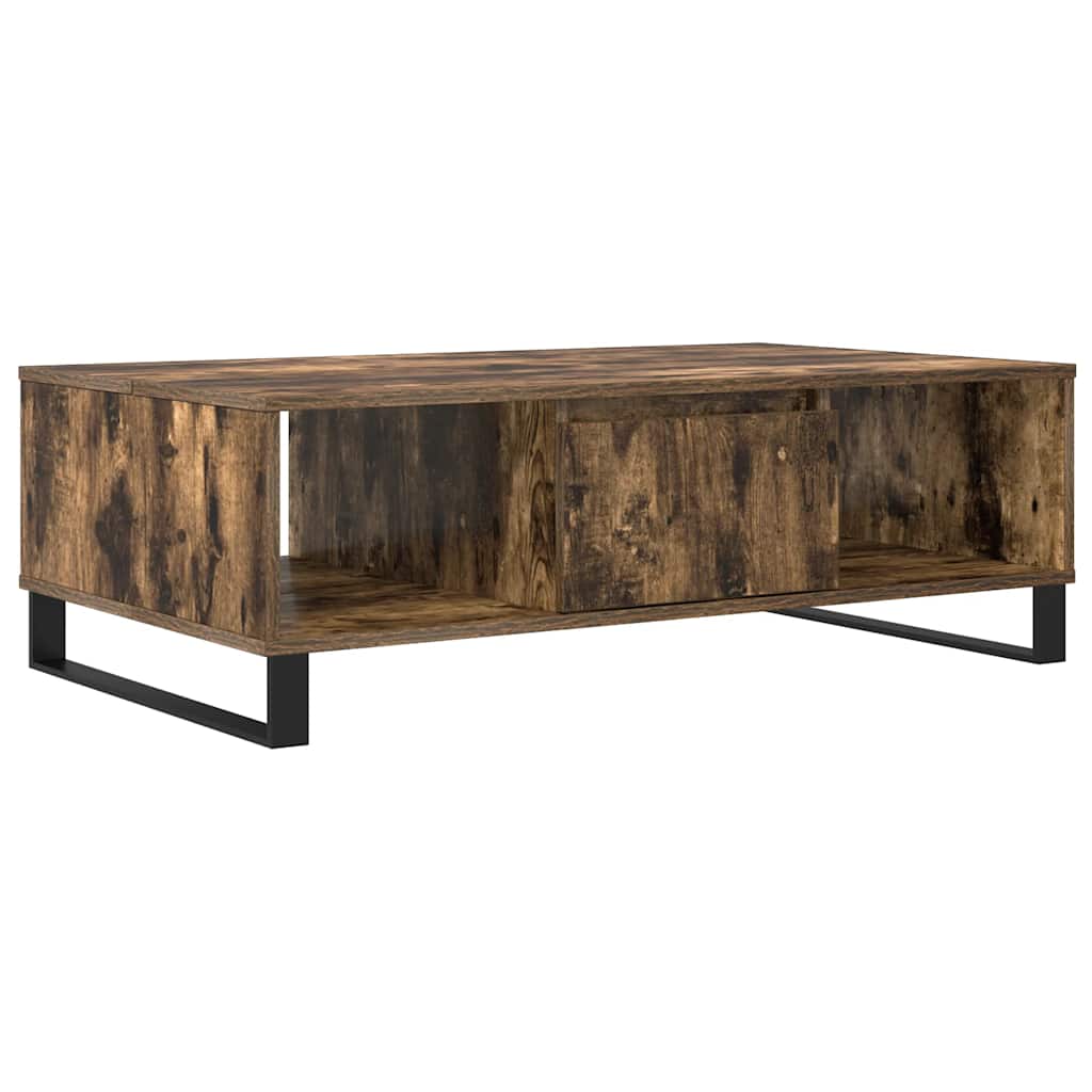 sofabord 104x60x35 cm konstrueret træ røget egetræsfarve