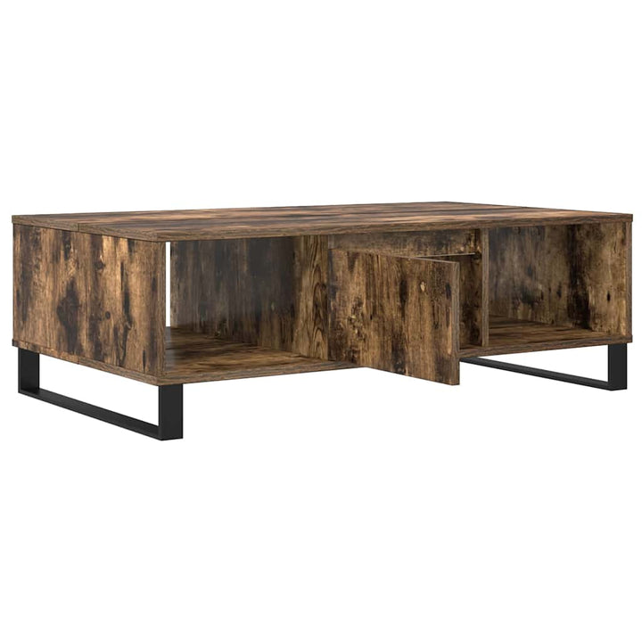 sofabord 104x60x35 cm konstrueret træ røget egetræsfarve
