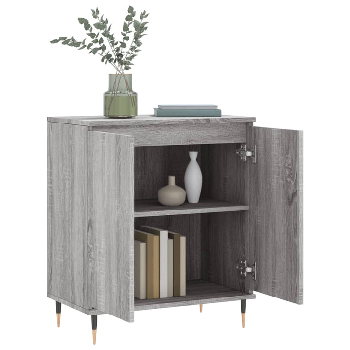 skænk 60x35x70 cm konstrueret træ grå sonoma-eg