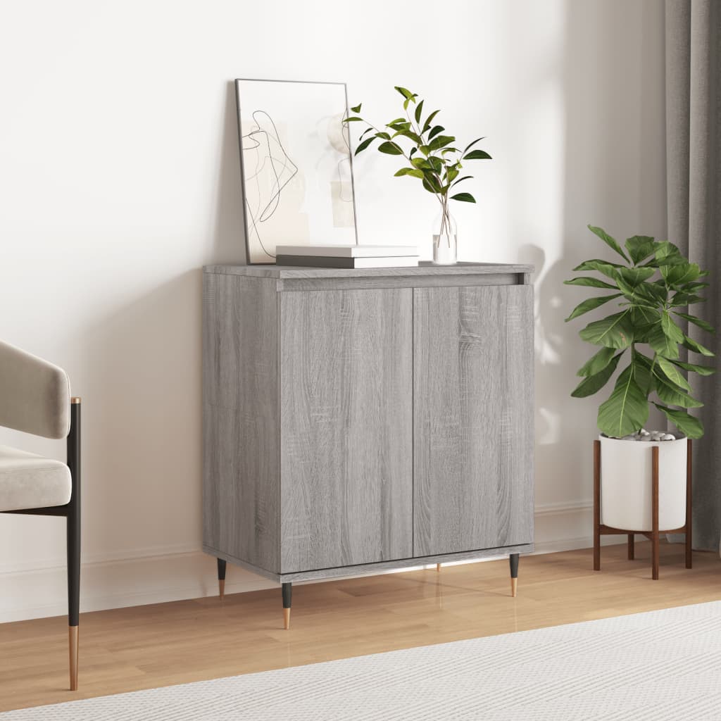 skænk 60x35x70 cm konstrueret træ grå sonoma-eg