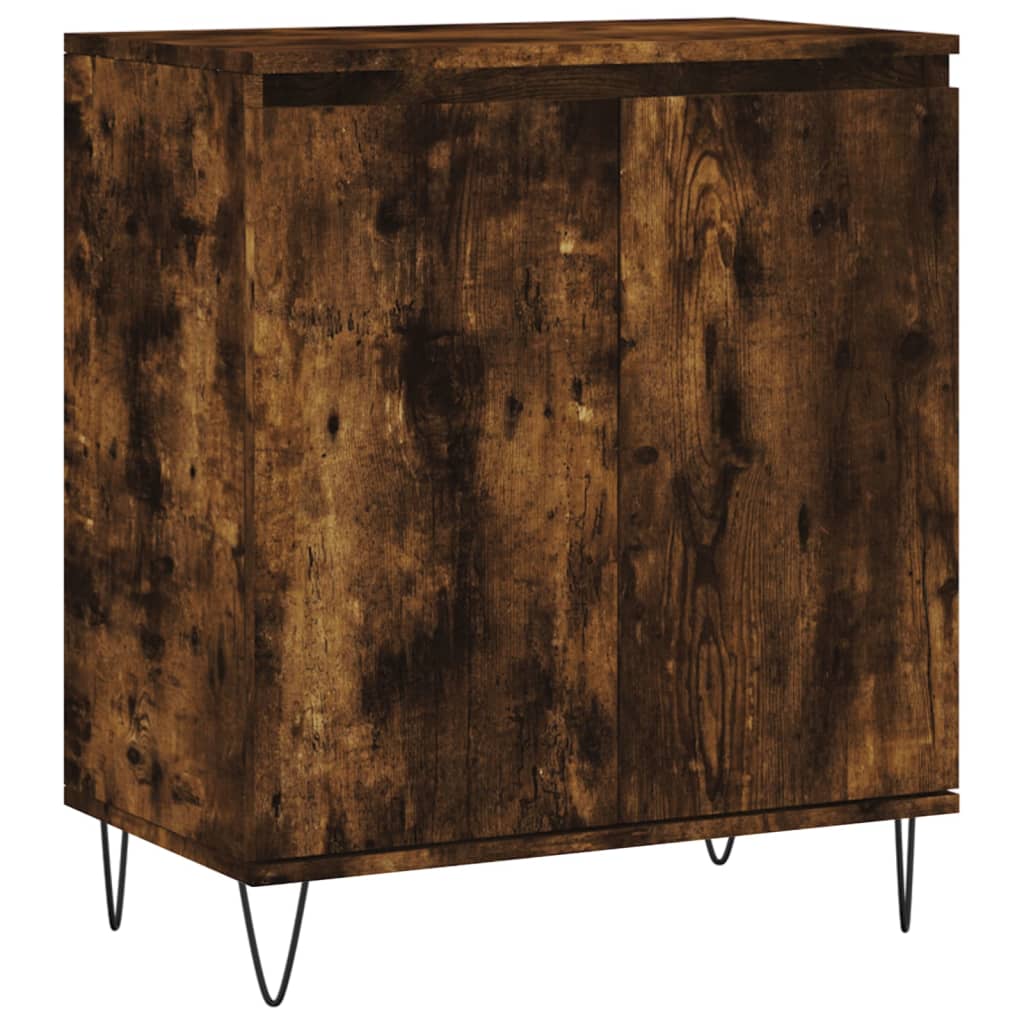 skænk 60x35x70 cm konstrueret træ røget egetræsfarve