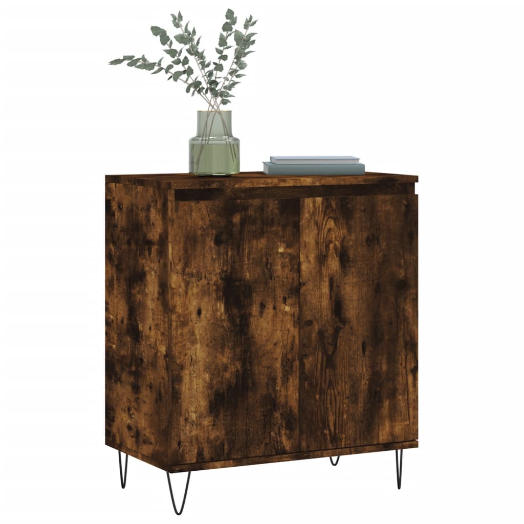 skænk 60x35x70 cm konstrueret træ røget egetræsfarve