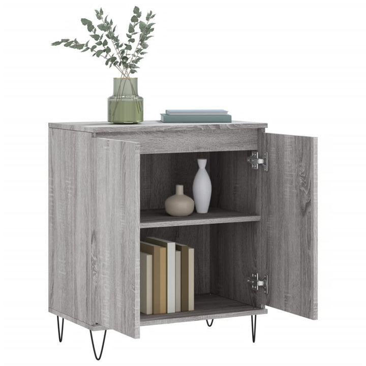 skænk 60x35x70 cm konstrueret træ grå sonoma-eg