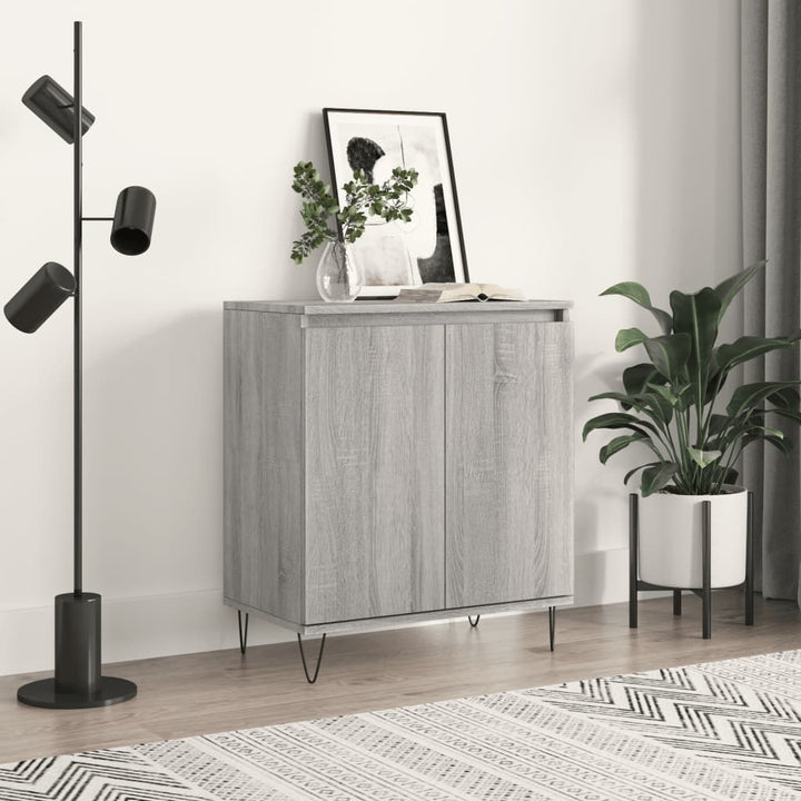 skænk 60x35x70 cm konstrueret træ grå sonoma-eg