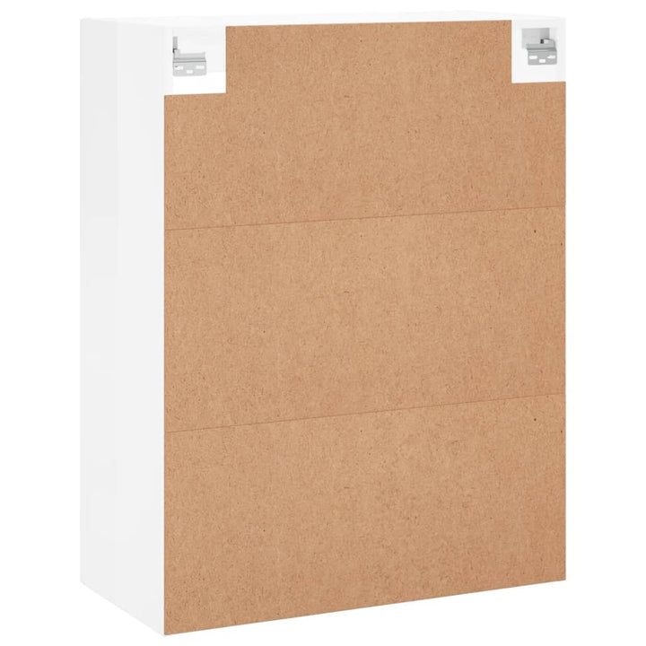 væghængt skab 69,5x34x90 cm konstrueret træ hvid højglans