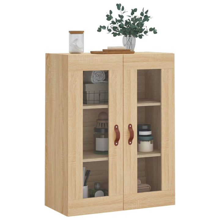 væghængt skab 69,5x34x90 cm konstrueret træ sonoma-eg