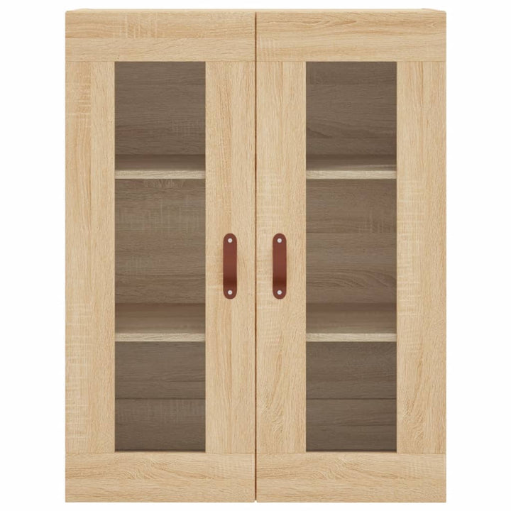 væghængt skab 69,5x34x90 cm konstrueret træ sonoma-eg
