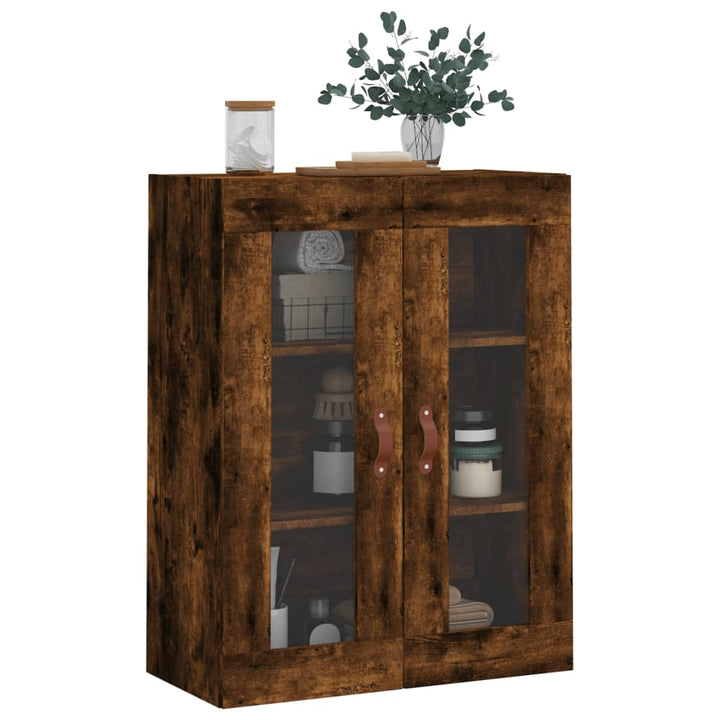 væghængt skab 69,5x34x90 cm konstrueret træ røget sonoma-eg