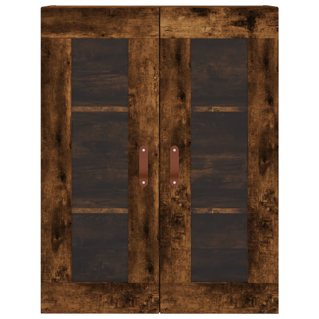 væghængt skab 69,5x34x90 cm konstrueret træ røget sonoma-eg