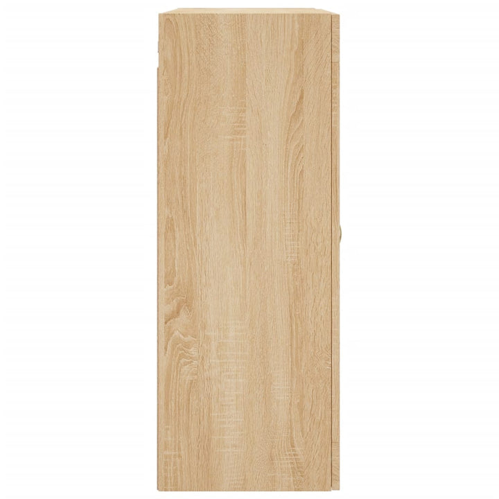 væghængt skab 69,5x34x90 cm konstrueret træ sonoma-eg