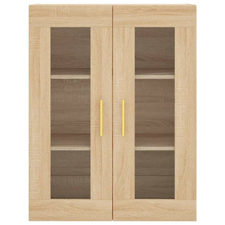 væghængt skab 69,5x34x90 cm konstrueret træ sonoma-eg