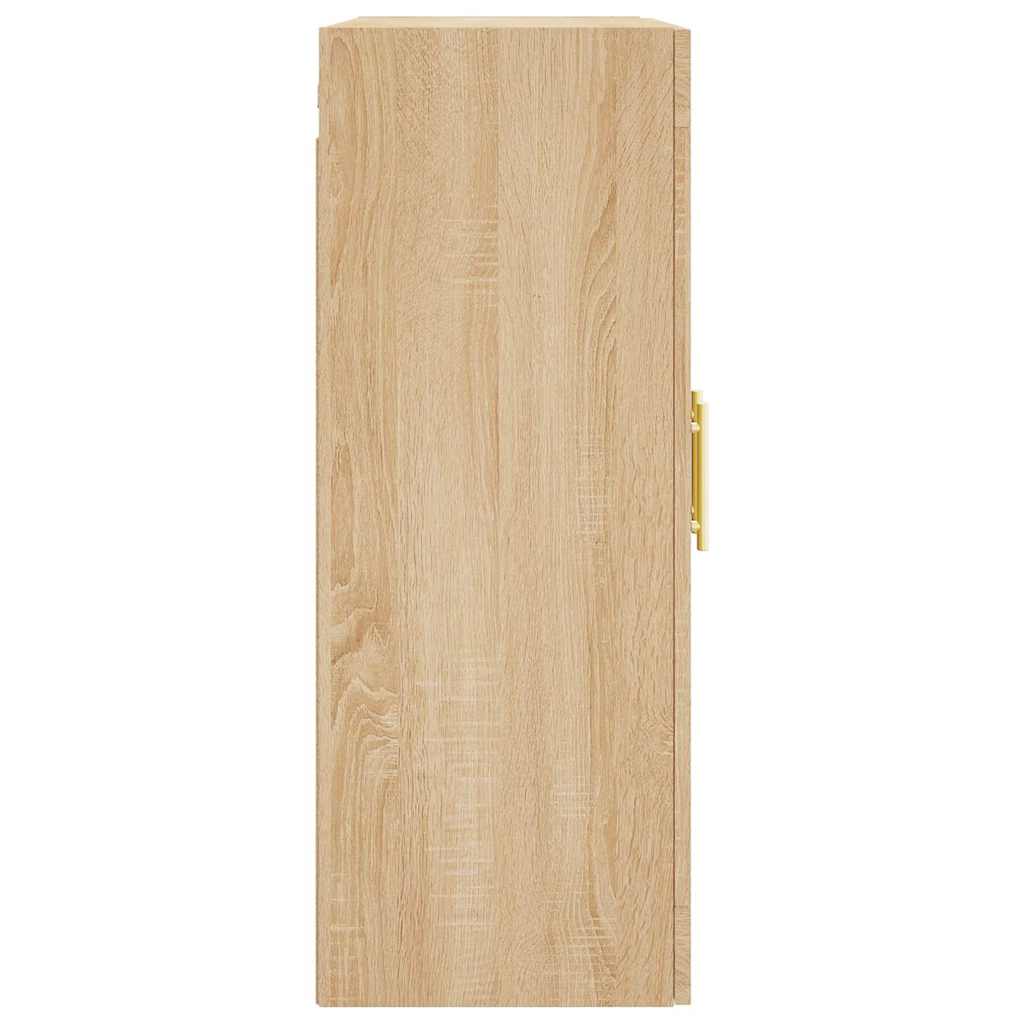 væghængt skab 69,5x34x90 cm konstrueret træ sonoma-eg