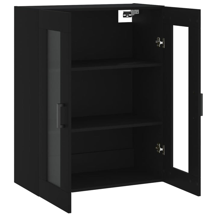 væghængt skab 69,5x34x90 cm sort