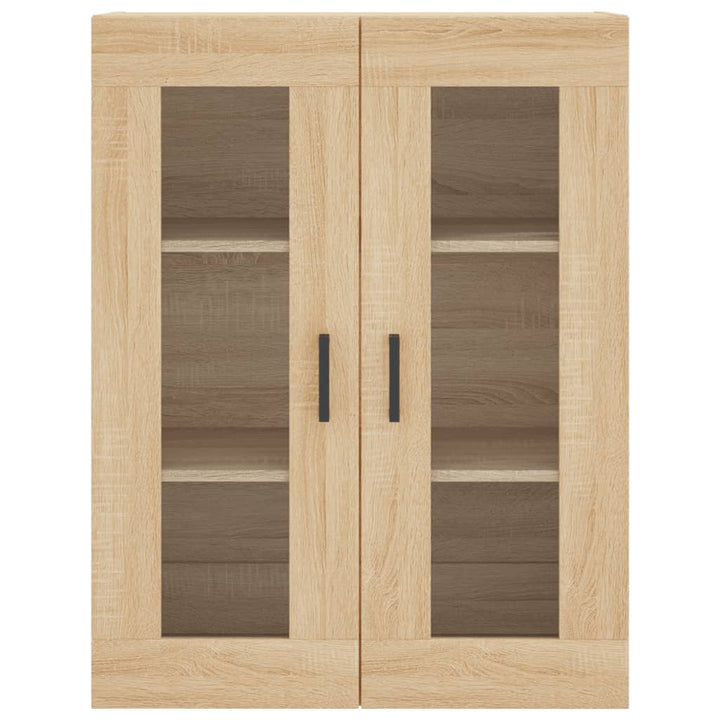 væghængt skab 69,5x34x90 cm konstrueret træ sonoma-eg