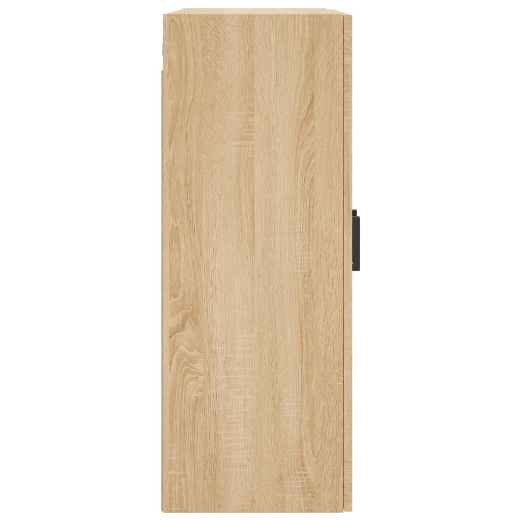 væghængt skab 69,5x34x90 cm konstrueret træ sonoma-eg
