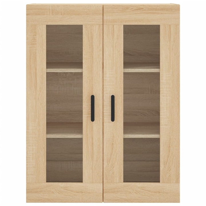væghængt skab 69,5x34x90 cm konstrueret træ sonoma-eg