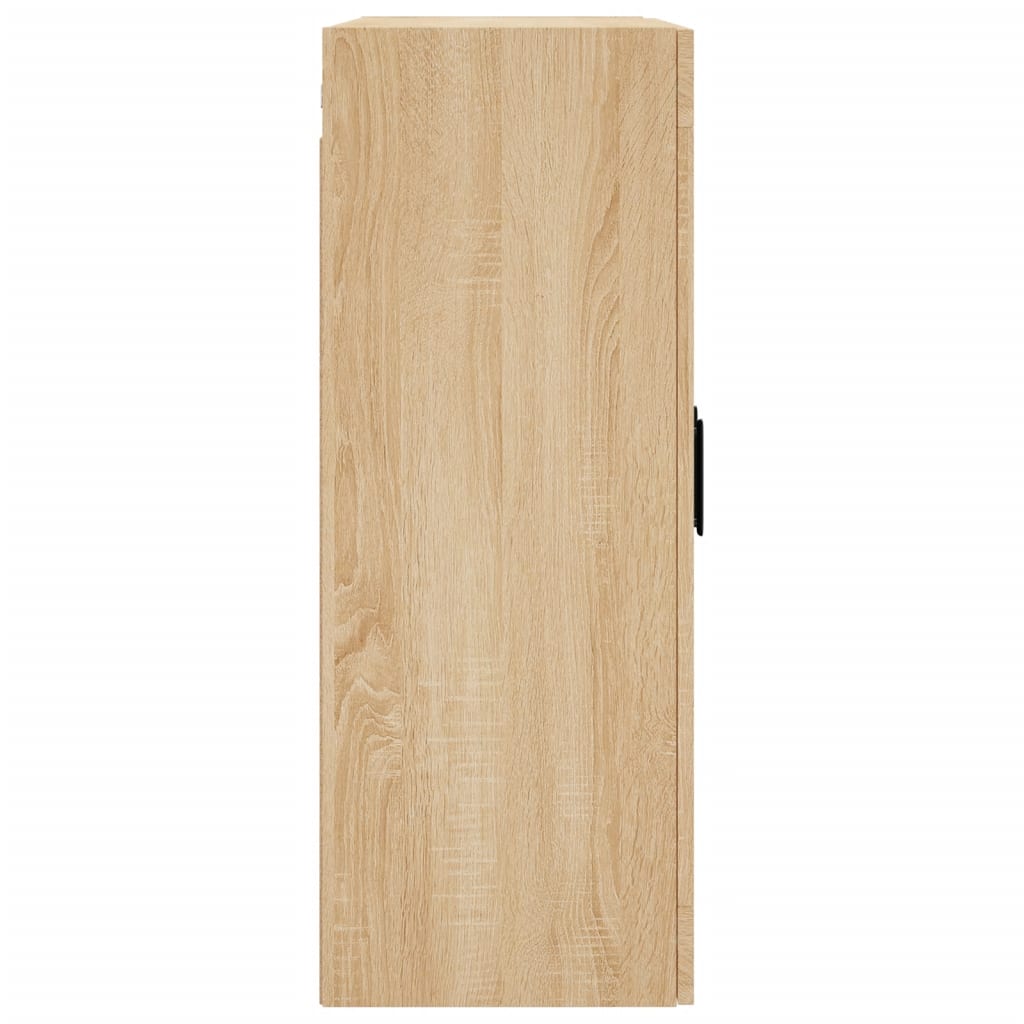 væghængt skab 69,5x34x90 cm konstrueret træ sonoma-eg