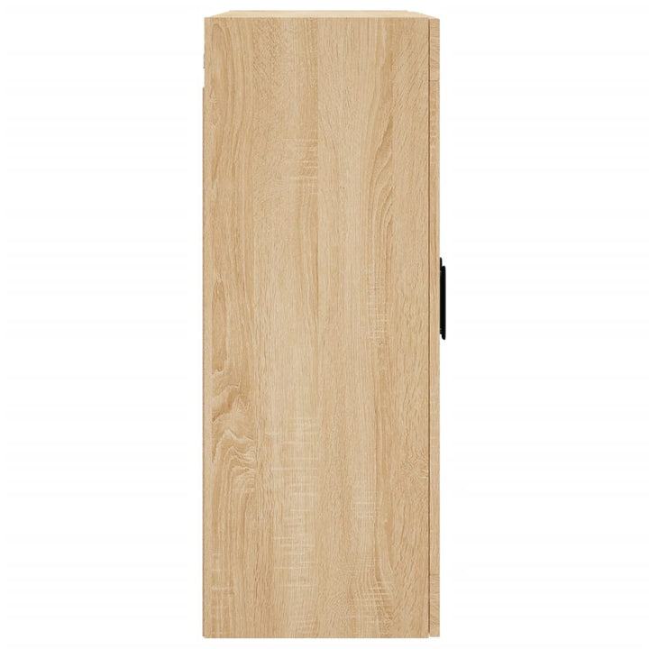 væghængt skab 69,5x34x90 cm konstrueret træ sonoma-eg