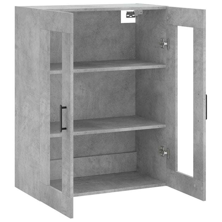 væghængt skab 69,5x34x90 cm konstrueret træ betongrå