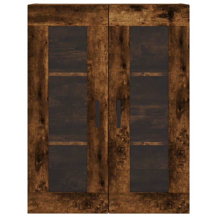 væghængt skab 69,5x34x90 cm konstrueret træ røget sonoma-eg
