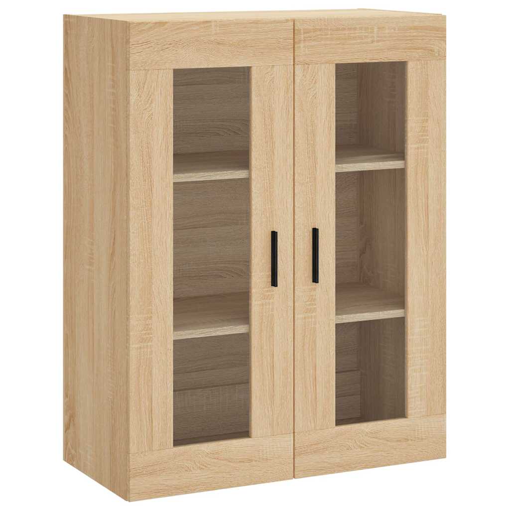 væghængt skab 69,5x34x90 cm konstrueret træ sonoma-eg