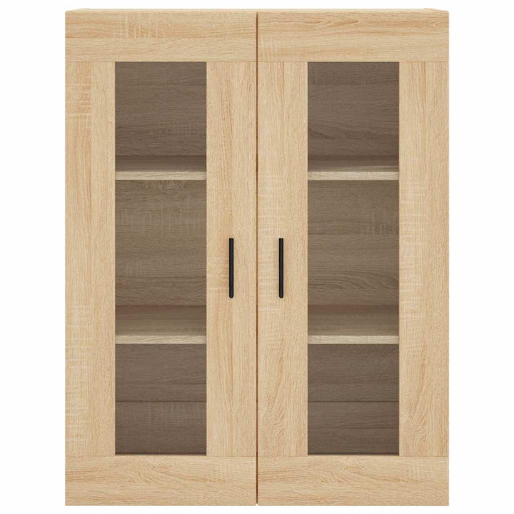 væghængt skab 69,5x34x90 cm konstrueret træ sonoma-eg