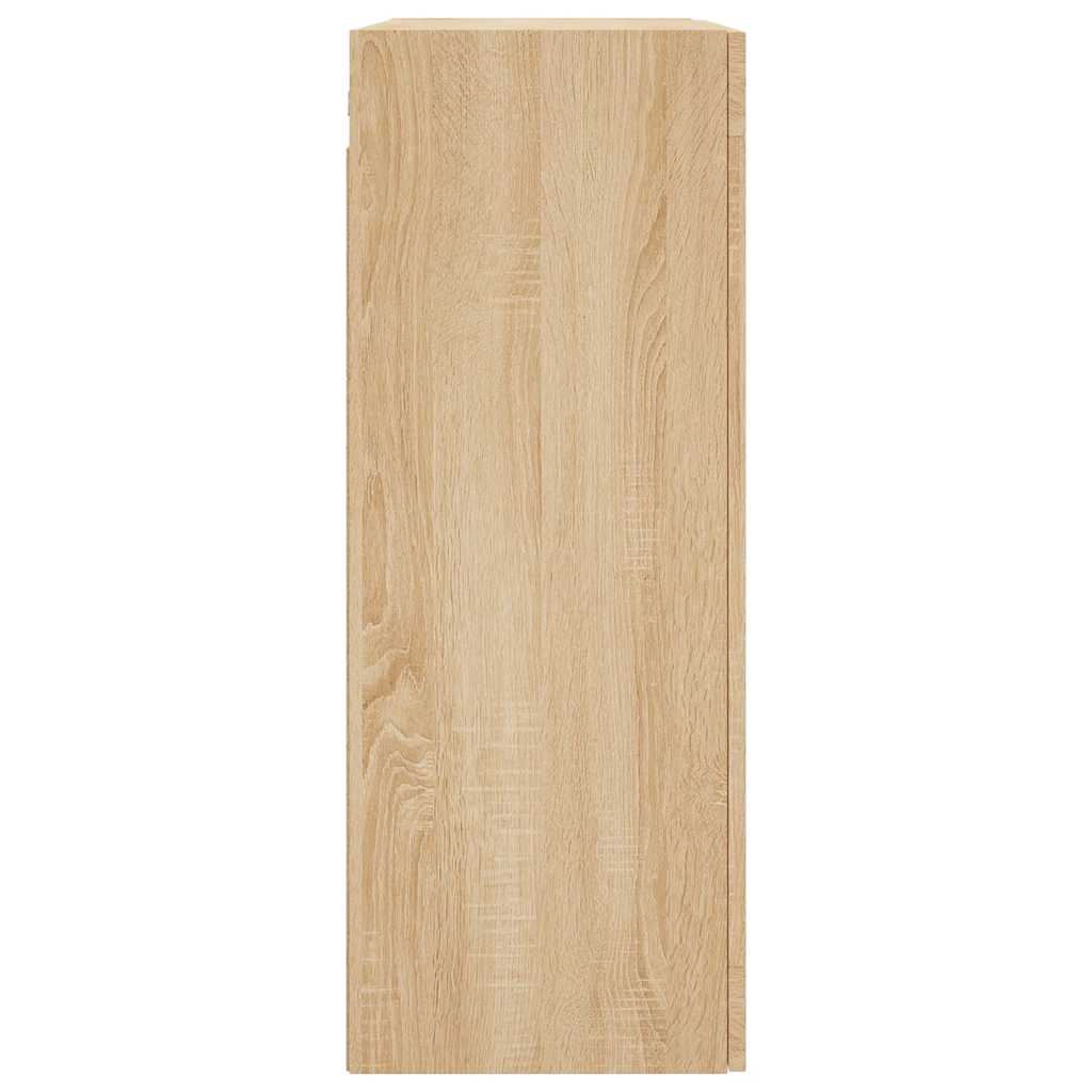 væghængt skab 69,5x34x90 cm konstrueret træ sonoma-eg