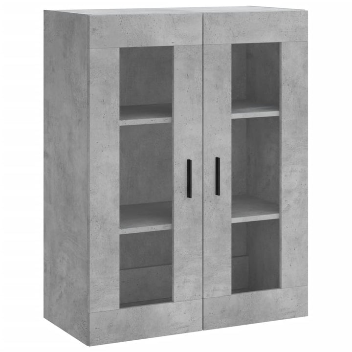 væghængt skab 69,5x34x90 cm konstrueret træ betongrå