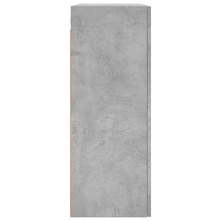 væghængt skab 69,5x34x90 cm konstrueret træ betongrå