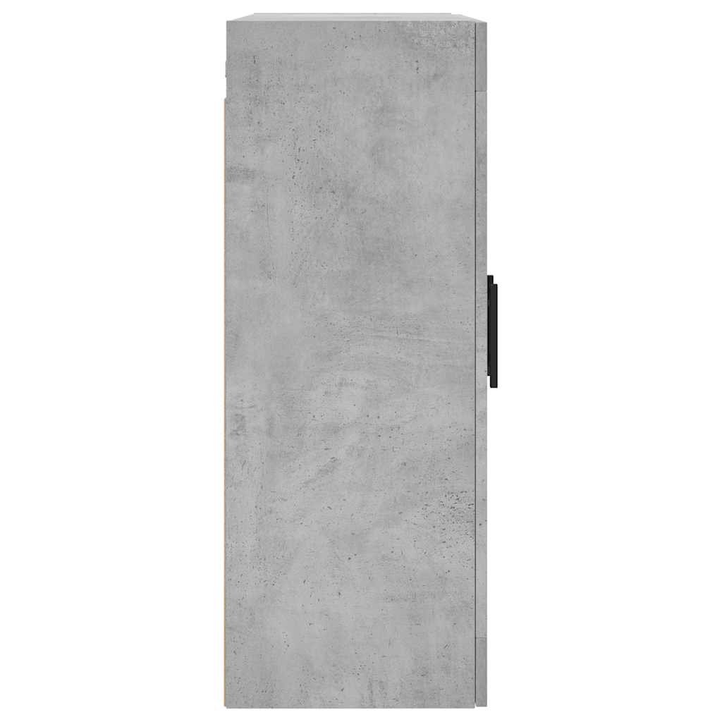 væghængt skab 69,5x34x90 cm konstrueret træ betongrå