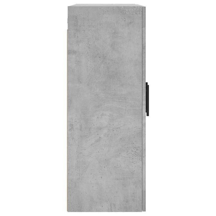 væghængt skab 69,5x34x90 cm konstrueret træ betongrå