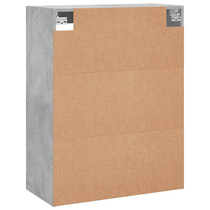 væghængt skab 69,5x34x90 cm konstrueret træ betongrå