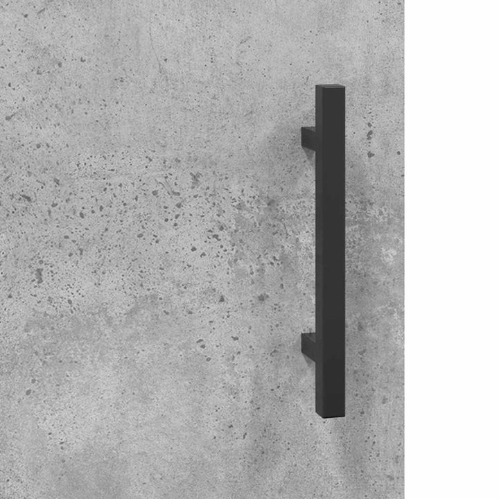 væghængt skab 69,5x34x90 cm konstrueret træ betongrå