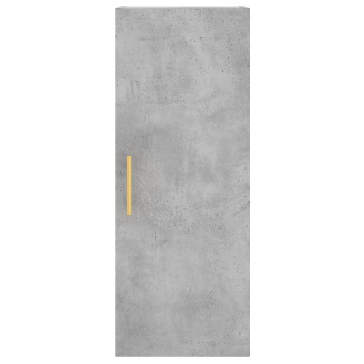 vægskab 34,5x34x90 cm konstrueret træ betongrå