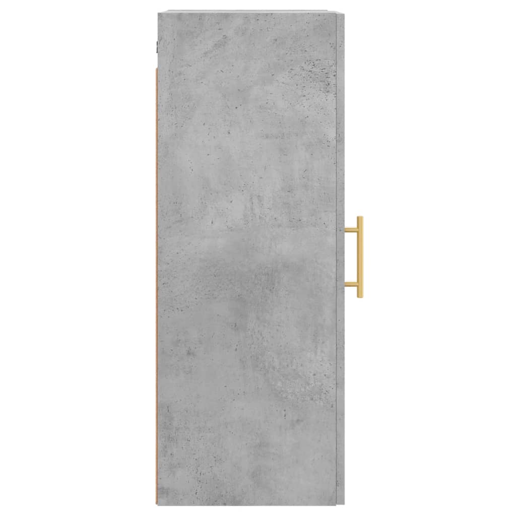 vægskab 34,5x34x90 cm konstrueret træ betongrå