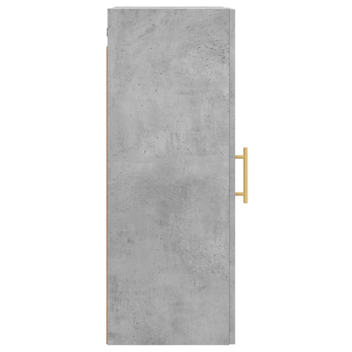 vægskab 34,5x34x90 cm konstrueret træ betongrå